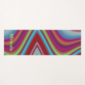 赤数々の色ラインパターンヨガマット ヨガマット (正面(横))