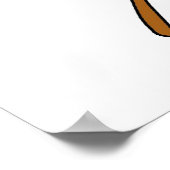 赤文字が女の子をバッターアップソフトボールシャツとギフト ポスター (角)