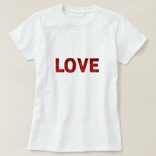 赤文字の愛 Tシャツ (デザイン正面)