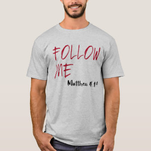 赤文字イエス引用文後を追:私 Tシャツ