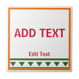 赤文字イタリアンと数字セラミックタイル タイル