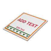 赤文字イタリアンと数字セラミックタイル タイル (側面)