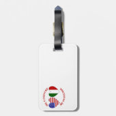 赤文字イタリアンUSAカントリー伝統 ラゲッジタグ (裏面縦)