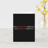 赤文字クリスチャンではなく赤帽クリスチャン カード (黄色い花)