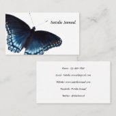 赤斑点を付けられた紫色の蝶現実的な絵画 名刺 (正面/裏面)