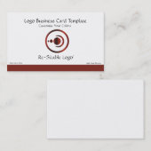 赤新月の月と惑星のロゴ 名刺 (正面/裏面)