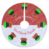 赤旗を掲げたアフリカのディアスポラ・エンジェル ブラッシュドポリエステルツリースカート (正面)