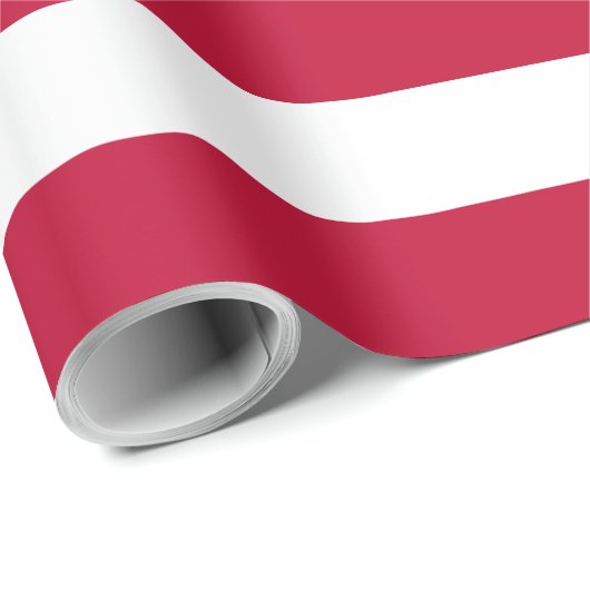 赤旗ストライプの模様クリスマス ラッピングペーパー (ロールコーナー)