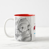 赤旗ハッピーファースト・ファースト・ザ・デイ2写真はっきりした ツートーンマグカップ (左)