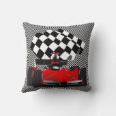 赤旗付きレース市松模様にカー クッション (裏面)