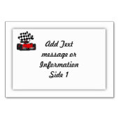 赤旗付きレース市松模様にカー テーブルナンバー (正面)