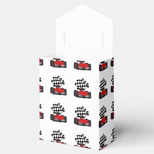 赤旗付きレース市松模様にカー フェイバーボックス (オープン)
