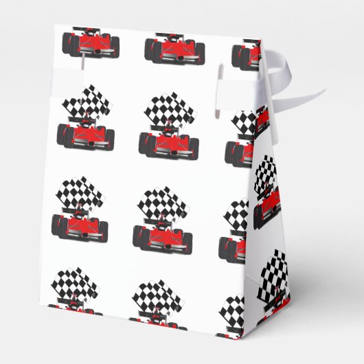 赤旗付きレース市松模様にカー フェイバーボックス (裏面サイド)