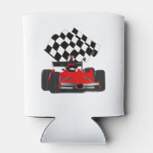 赤旗付きレース市松模様にカー 缶クーラー (裏面)