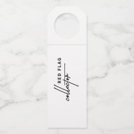 赤旗 – 注意して飲む ボトルネックタグ