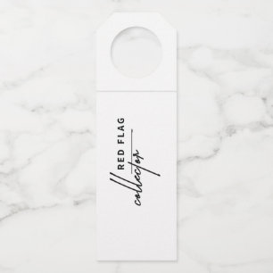 赤旗 – 注意して飲む ボトルネックタグ