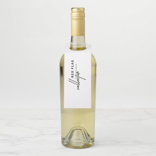 赤旗 – 注意して飲む ボトルネックタグ (ボトル)