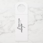 赤旗 – 注意して飲む ボトルネックタグ (裏面)