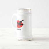赤日に渡る ビールジョッキ (正面左)