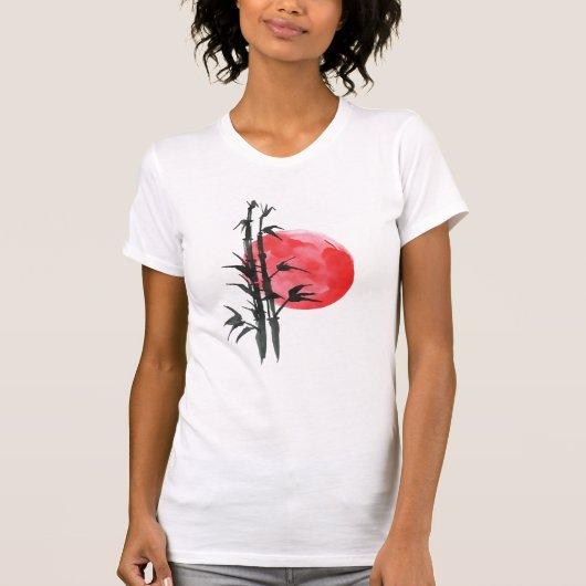 赤日の前の竹 Tシャツ (正面)