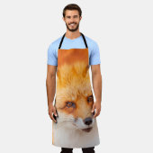 赤日本のい狐が眠っ遊て入る  エプロン (着用した状態)
