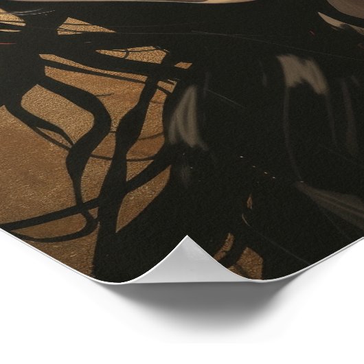 赤日本のと金ゴールドのアニメガールOni Mask Pos ポスター (角)