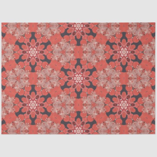 赤日本のと黒のデコページのデザイン 薄葉紙 (正面)