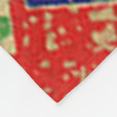 赤日本ののファン フリースブランケット (角)