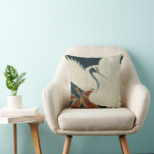 赤日本の冠クレーンヴィンテージファインアート クッション (椅子)