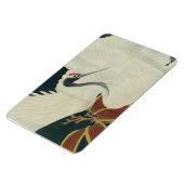 赤日本の冠クレーンヴィンテージファインアート マグネット (左側)