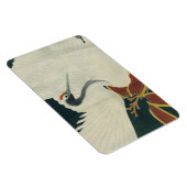 赤日本の冠クレーンヴィンテージファインアート マグネット (右側)