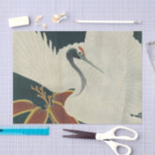 赤日本の冠クレーンヴィンテージファインアート 薄葉紙 (クラフト)