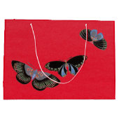 赤日本の抱き枕 ラージペーパーバッグ (裏面)