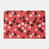 赤日本の桜さくらんぼ花 ドアマット (正面)