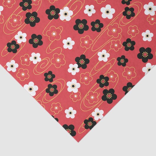 赤日本の桜さくらんぼ花 薄葉紙 (詳細)