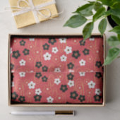 赤日本の桜さくらんぼ花 薄葉紙 (ギフト)