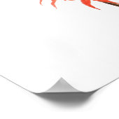 赤日本の楓の水色 ポスター (角)