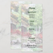 赤日本の橋付き結婚ガーデン メニュー (正面/裏面)
