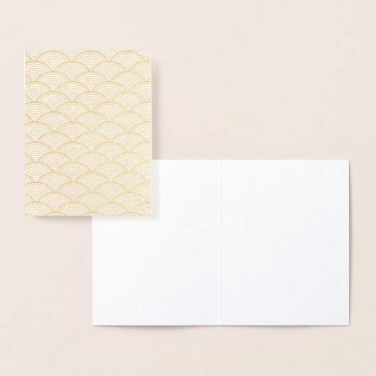 赤日本の波 箔カード (ディスプレー)