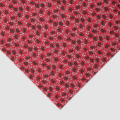 赤日本の着物プリント花包紙 薄葉紙 (詳細)