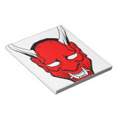 赤日本の般若面 ノートパッド (アングル)