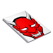 赤日本の般若面 ノートブック (右側)