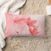 赤日本の葉のメプル ランバークッション (ブランケット)