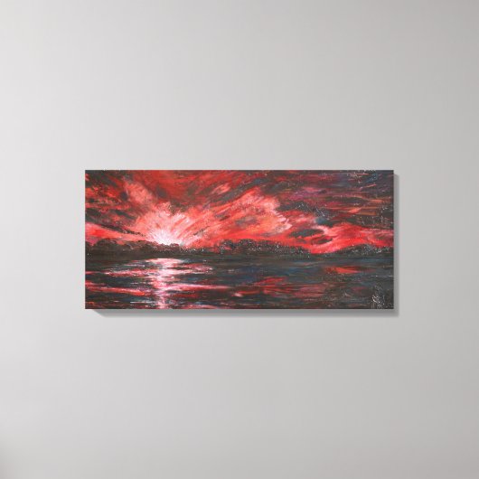 赤日 キャンバスプリント (正面)