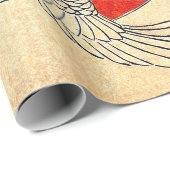 赤日、ク日本のレ飛んでいるーンと波 ラッピングペーパー (ロールコーナー)