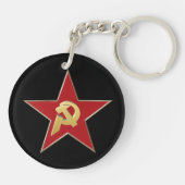 赤星にハンマーと鎌 キーホルダー (裏面)