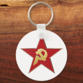 赤星にハンマーと鎌 キーホルダー (正面)