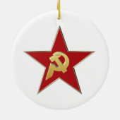 赤星にハンマーと鎌 セラミックオーナメント (裏面)
