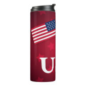 赤星を持つ愛国的なアメリカの国旗 タンブラー (回転左)