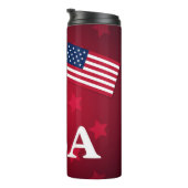 赤星を持つ愛国的なアメリカの国旗 タンブラー (回転右)